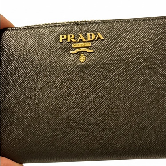 Prada Saffiano Leather Zip Wallet - Black (Nero) w/ Dust Bag - Picture 9 of 10